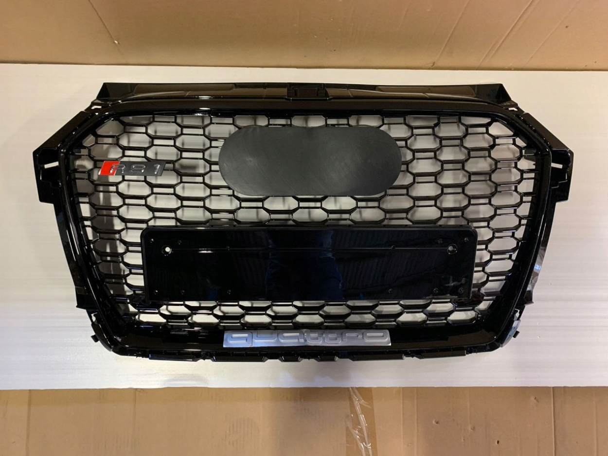 Audi A1 LIFT 2015-2018 Front Grill, Honeycomb Grill, RS1 Black Quattro style